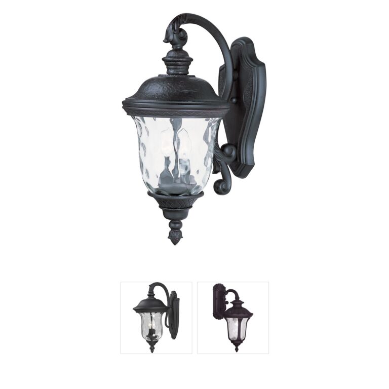 Maxim Lighting Carriage House DC Oriental Bronze Outdoor Wall Lantern with Water Glass