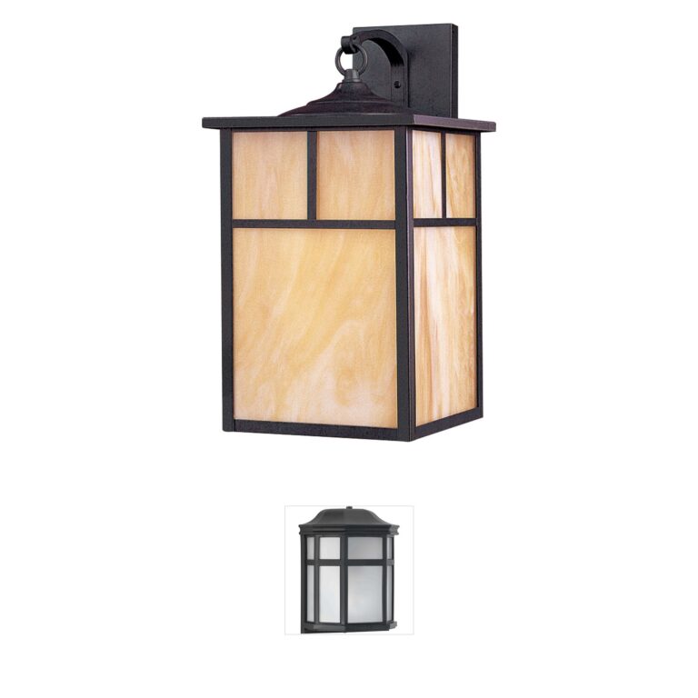Maxim Lighting Coldwater Burnished Outdoor Wall Lantern with Honey Glass