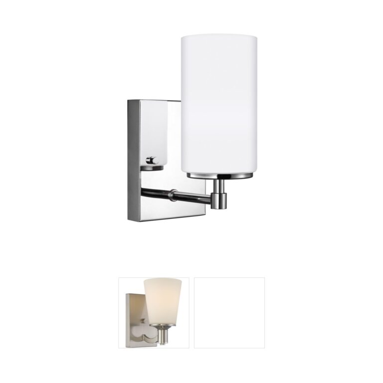 Generation Lighting Alturas 1-Light Chrome Steel Vanity Sconce