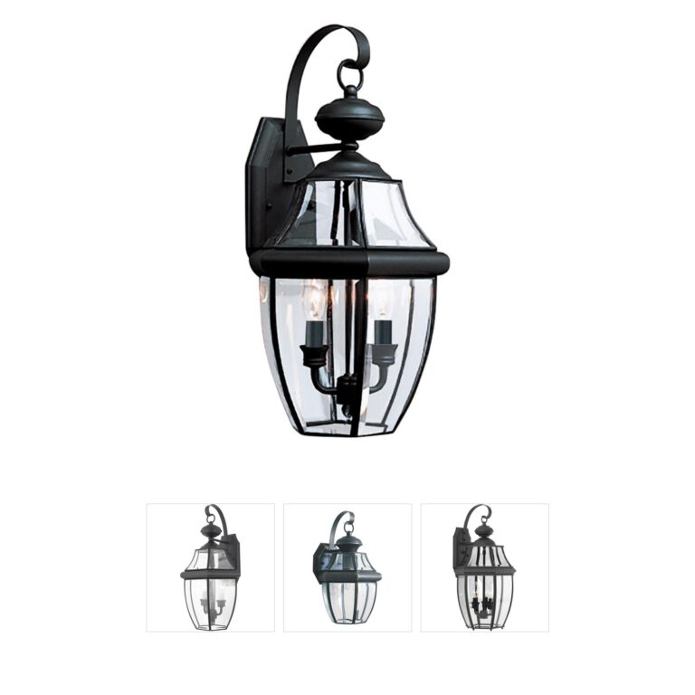Generation Lighting Lancaster Black Brass Outdoor Wall Lantern