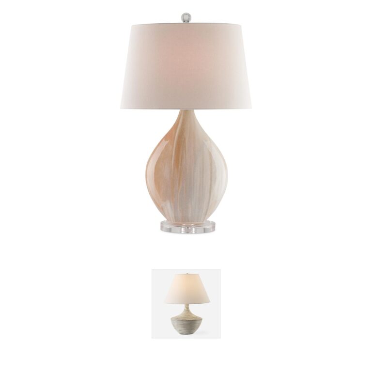 Currey & Company Opal Amber Ceramic Table Lamp