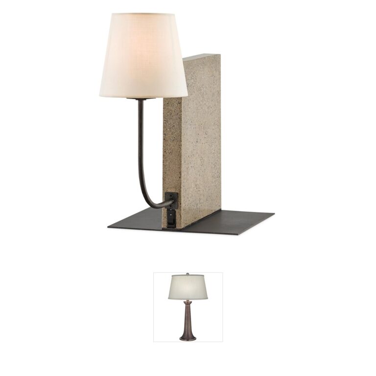 Currey & Company Oldknow Polished Concrete Bookcase Lamp