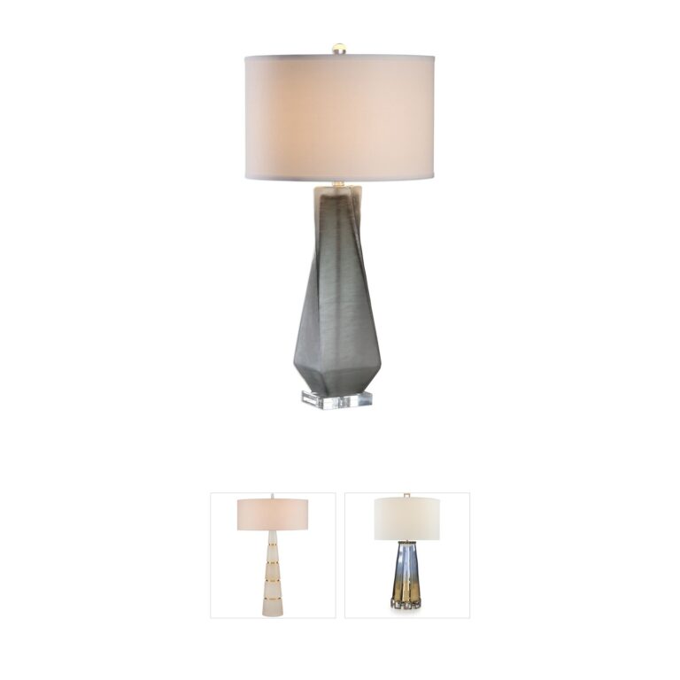 Uttermost Anatoli Charcoal Gray Crystal Table Lamp