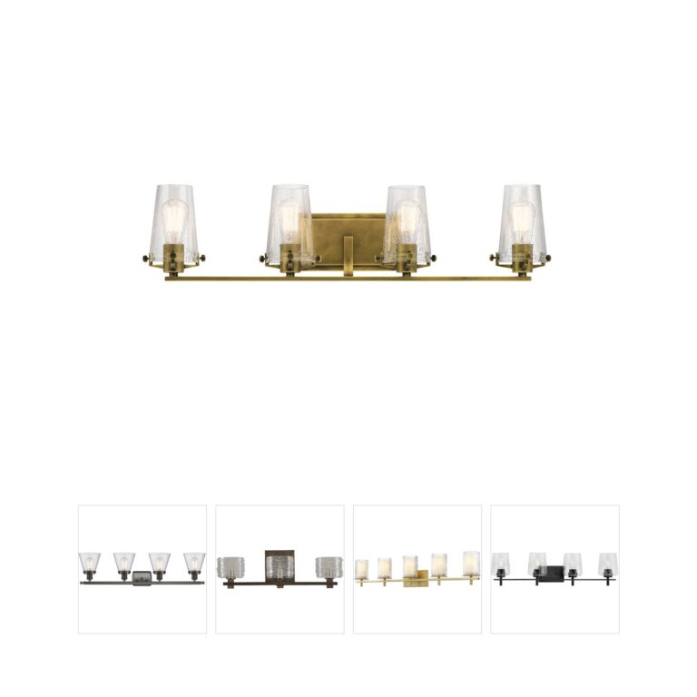 Kichler Alton Natural Brass 4-Light Vanity