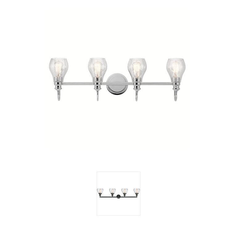 Kichler Greenbrier 4-Light Chrome Vanity Fixture