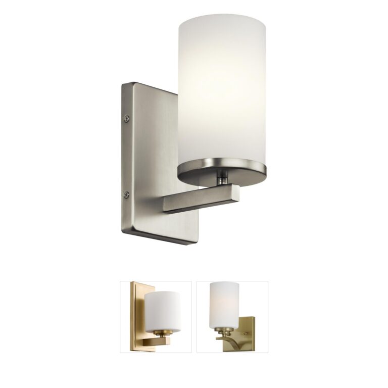 Kichler Crosby Brushed Nickel Steel Wall Sconce