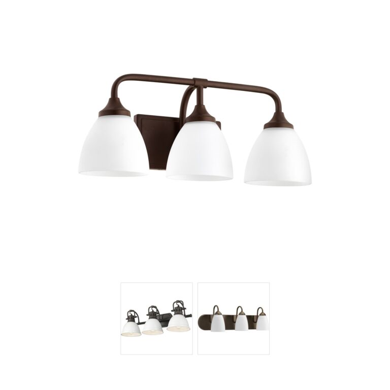 Quorum Enclave Oiled Bronze 3-Light Vanity Light