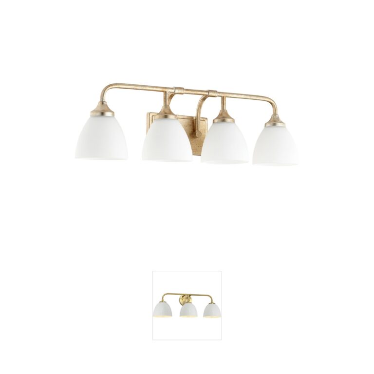 Quorum International Enclave Aged Silver Leaf 4-Light Sconce
