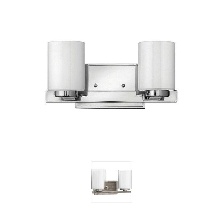 Hinkley Lighting Miley Chrome LED Vanity Light with Cased Opal Glass