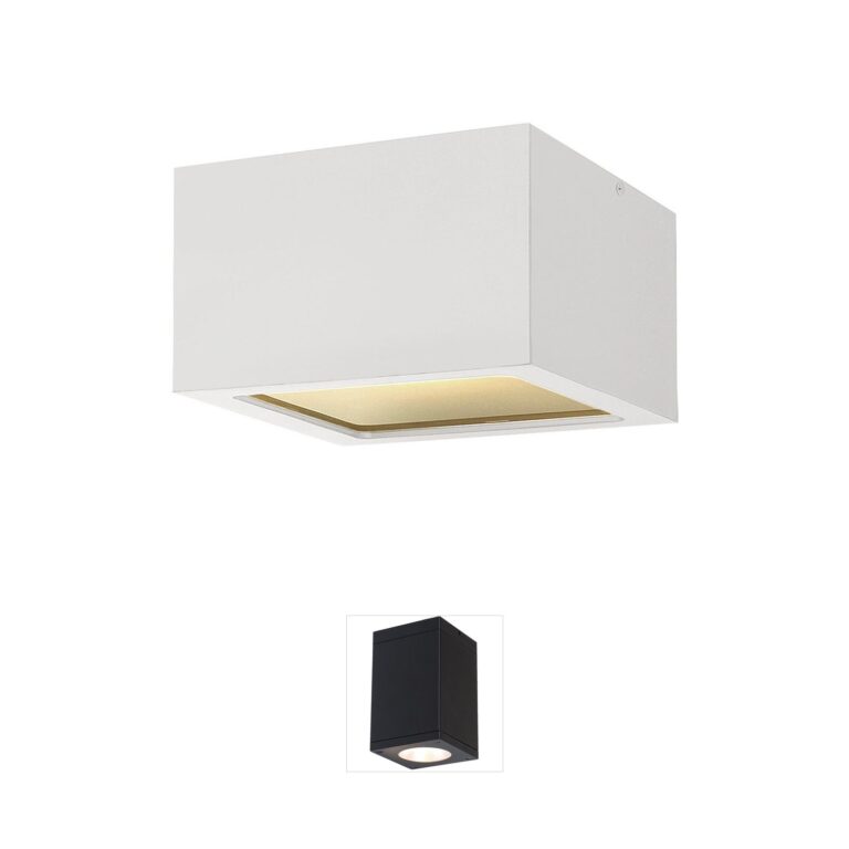 Hinkley Kube Satin White Outdoor LED Flush Mount