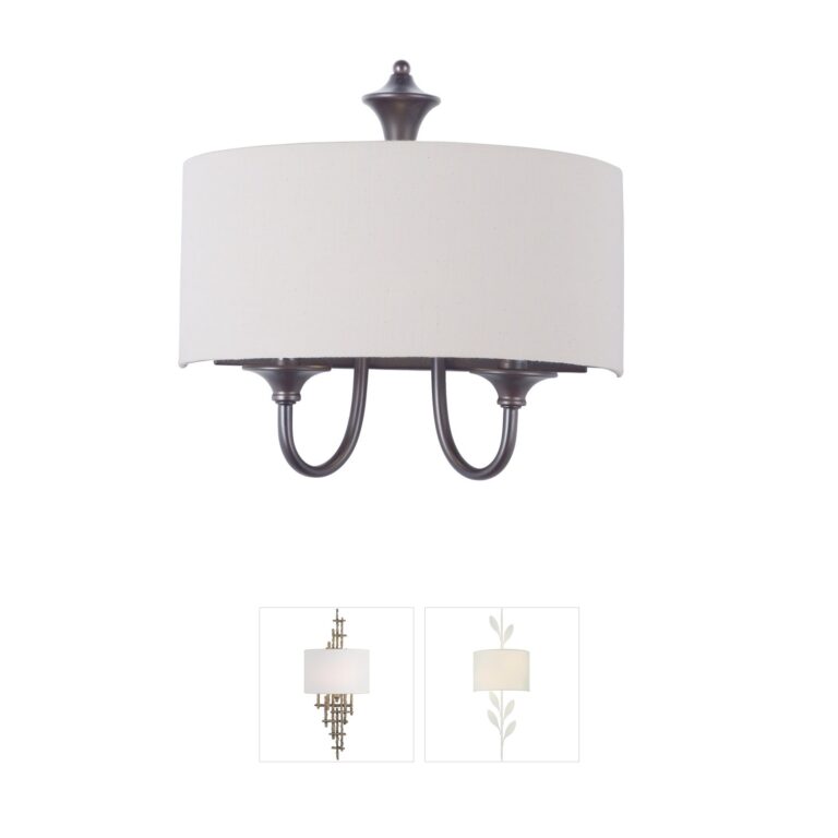 Maxim Lighting Bongo 1-Light Oil Rubbed Bronze Wall Sconce with Linen Shade