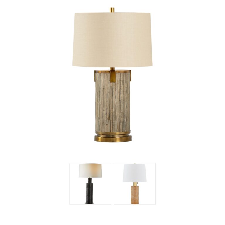 Wildwood Bob Timberlake Driftwood Wood Table Lamp with Tan Linen Shade