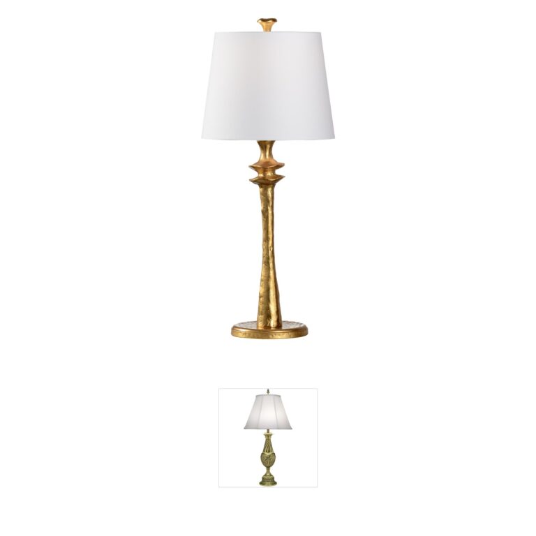 Wildwood Collection Antique Gold Leaf Iron Table Lamp