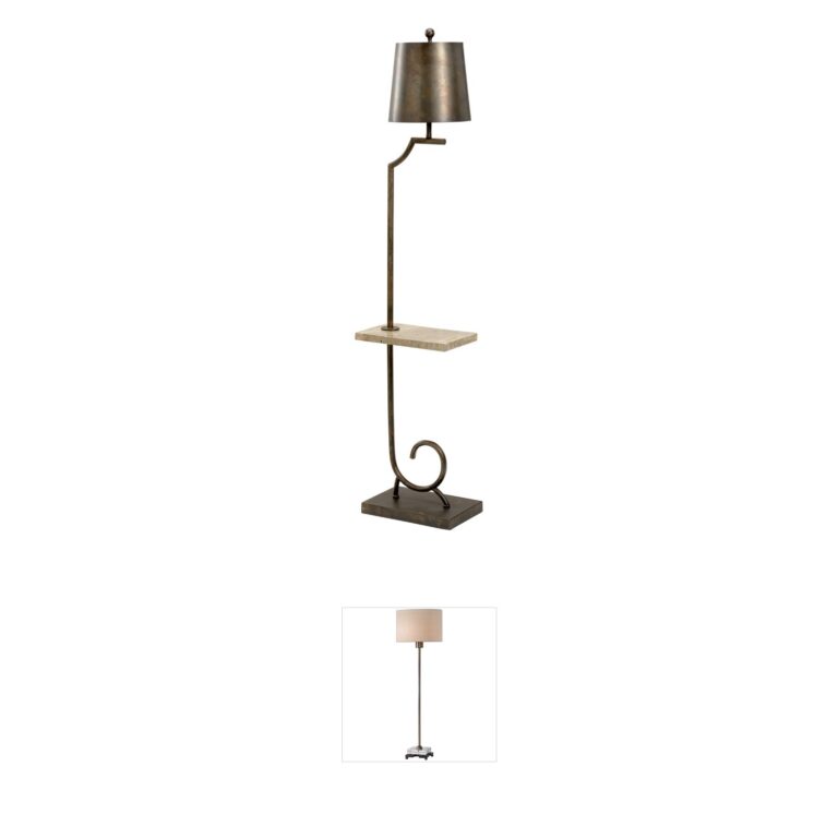 Wildwood Wildwood Wrought Iron and Marble Table Lamp