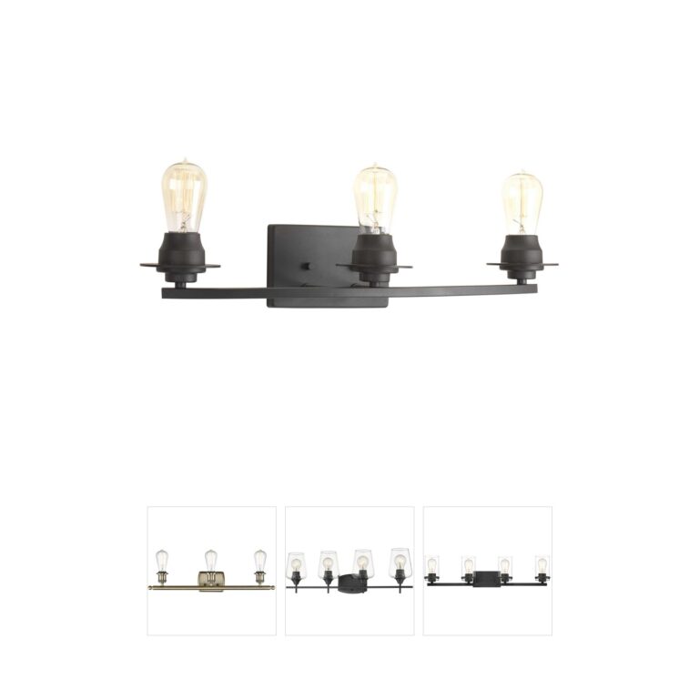 Progress Lighting Debut Three-Light Graphite Steel Vanity Light