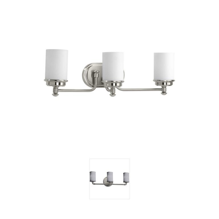 Progress Lighting Glide Collection Brushed Nickel 3-Light Vanity
