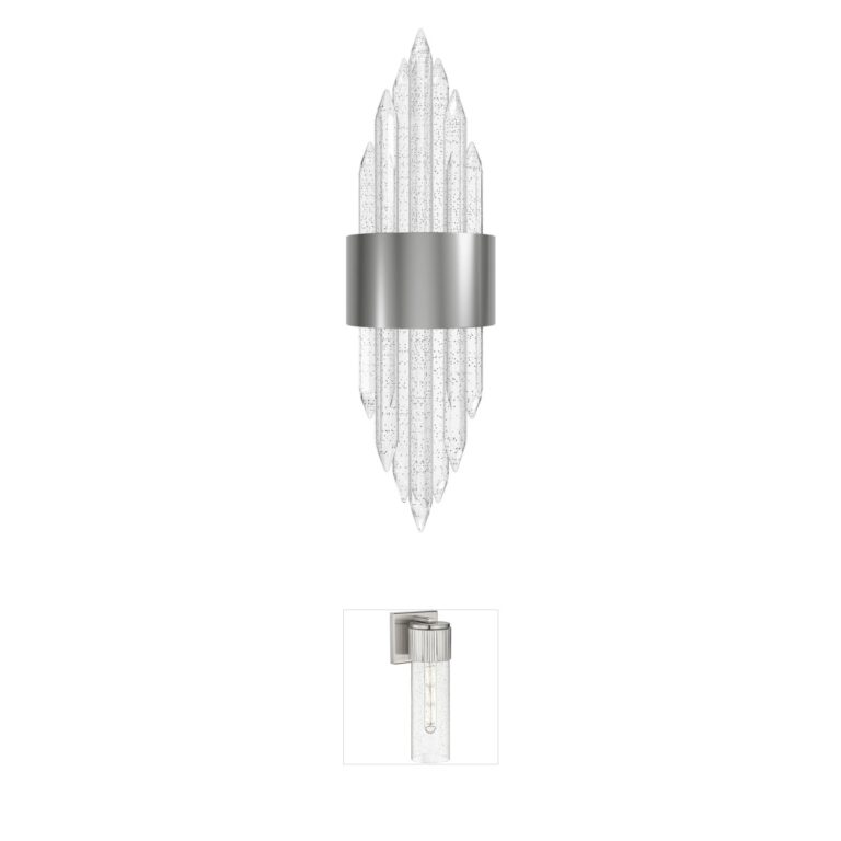 Avenue Lighting Aspen Collection Polished Nickel & Crystal Wall Sconce
