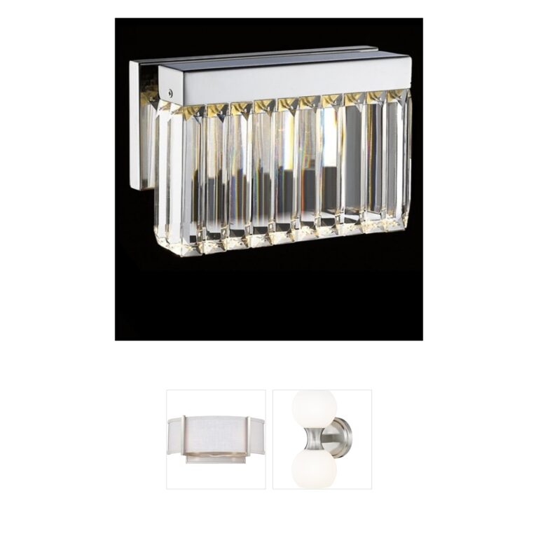Avenue Lighting Broadway Polished Nickel & Crystal Wall Sconce
