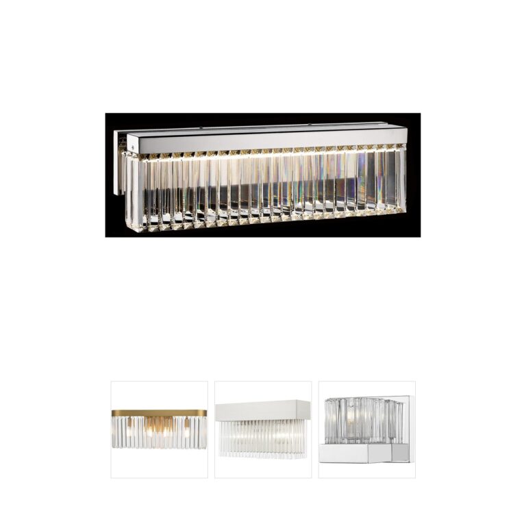 Avenue Lighting Broadway Polished Nickel & Crystal Wall Sconce