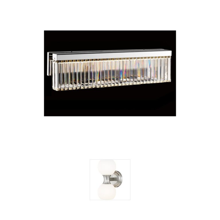 Avenue Lighting Broadway Polished Nickel & Crystal Wall Sconce