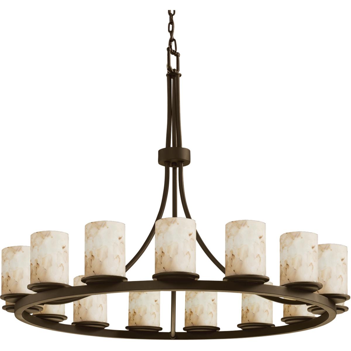 Justice Design Alabaster Rocks 15-Light Chandelier