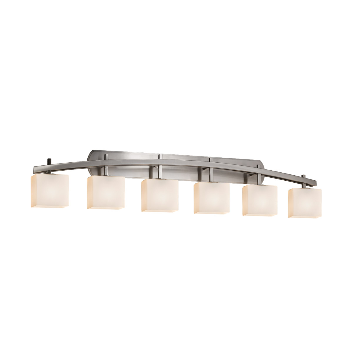 Justice Design Fusion 56" LED Vanity in Brushed Nickel