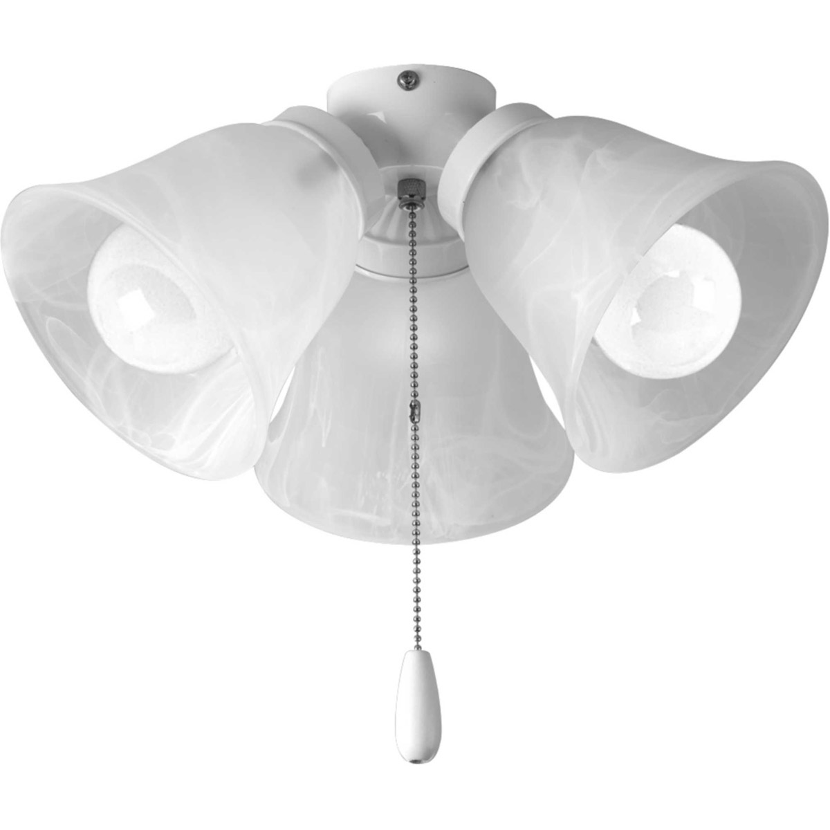 Progress AirPro White Steel LED Light Kit | Modern Ceiling Fan Lighting