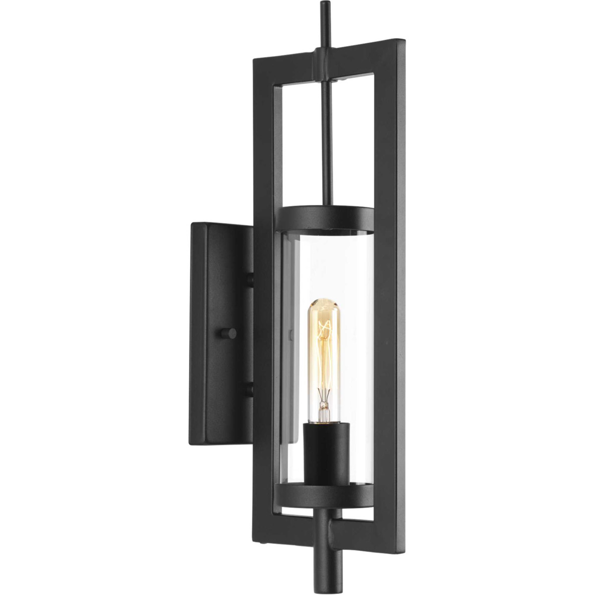 Progress Lighting McBee Textured Black Outdoor Wall Lantern | Modern Style