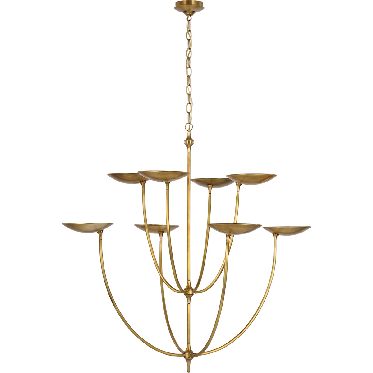 Visual Comfort Thomas O'Brien Keria Brass LED Chandelier