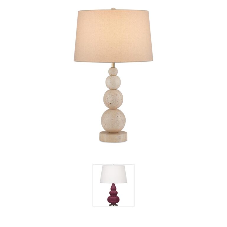 Currey & Company Niobe Travertine Table Lamp