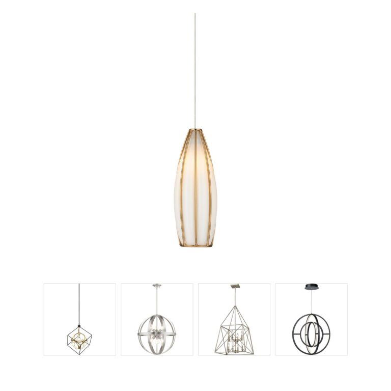 Currey & Company Parish Glass Multi-Drop Pendant