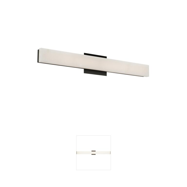 Modern Forms Lanza 27-Inch Alabaster LED Bath Vanity - Black