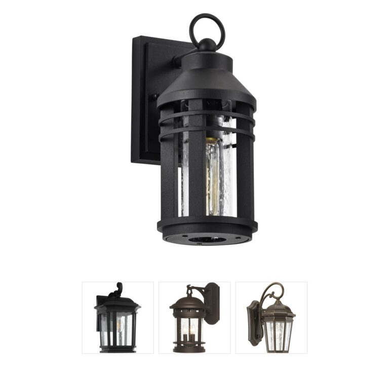 Nuvo Lighting Wilton Outdoor Wall Sconce with Clear Seeded Glass