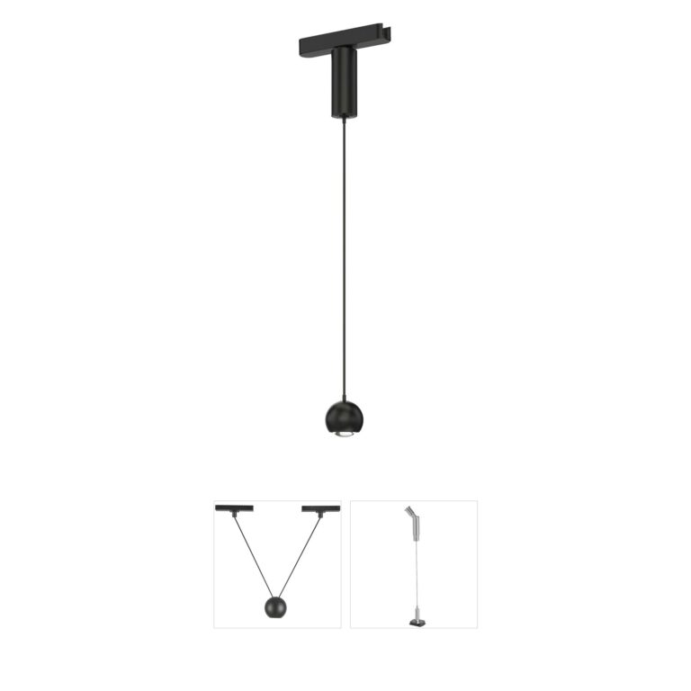 ET2 Continuum - Track 2-Inch Sphere LED Pendant in Black