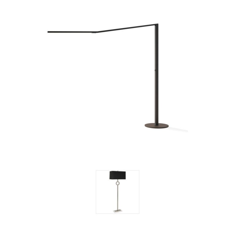 Koncept Z-Bar Titan Matte Black Adjustable LED Floor Lamp