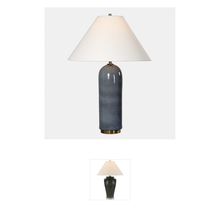 Uttermost Mayetta Deep Blue Glaze Ceramic Table Lamp