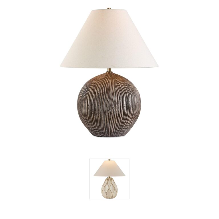 Uttermost Sayre Porcelain Table Lamp with Oatmeal Linen Shade