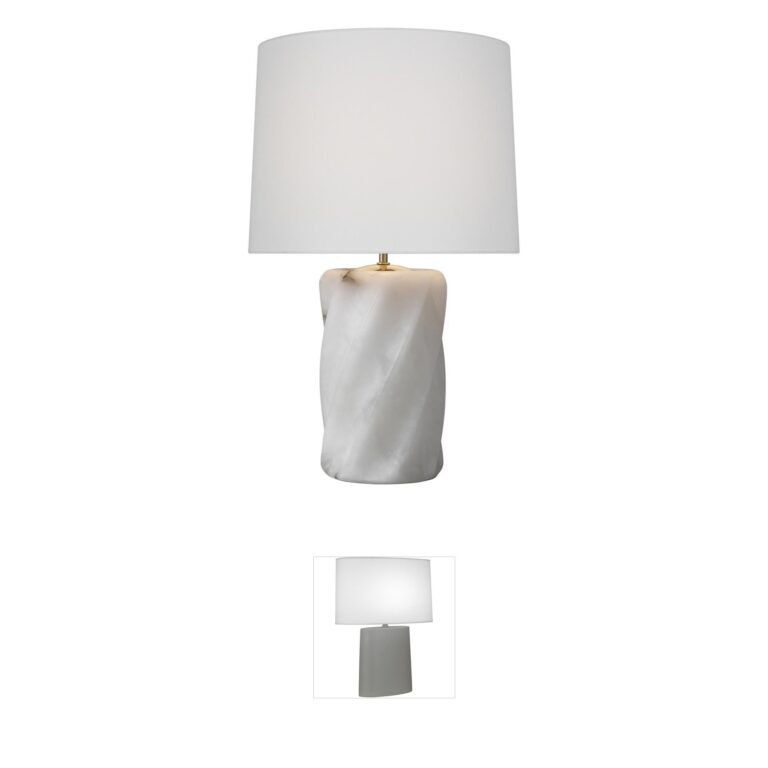 Visual Comfort Signature AERIN Ripley Alabaster Torsade Table Lamp