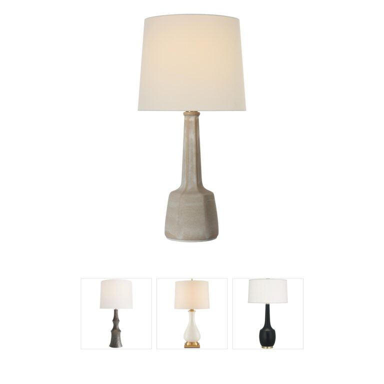 Visual Comfort Signature Collection Chapman & Myers Lerio Dusted Stone Table Lamp