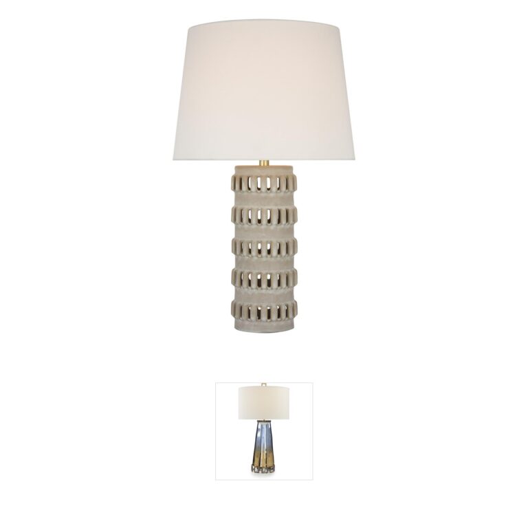Visual Comfort Signature Collection Chapman & Myers Mullin Dusted Stone Ceramic Table Lamp