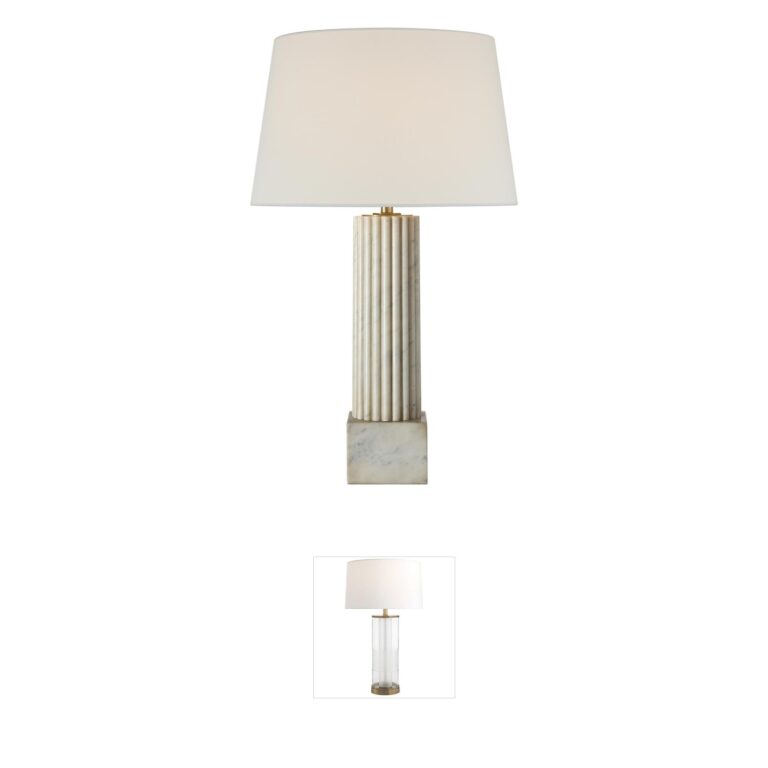 Visual Comfort Signature Collection Chapman & Myers Reeve Vintage Carrara Table Lamp