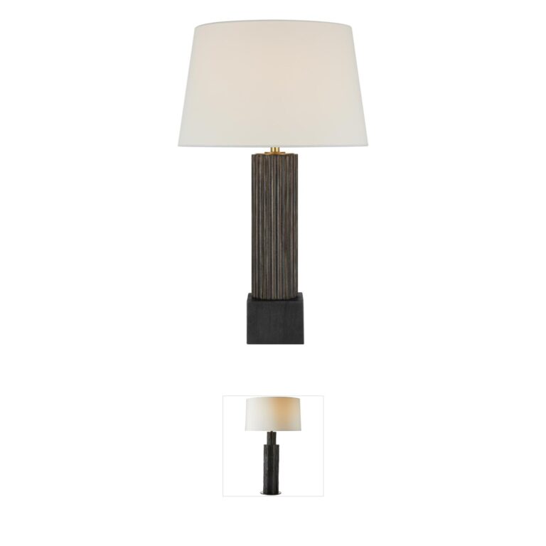 Visual Comfort Signature Collection Chapman & Myers Reeve Vintage Walnut and Ebonized Oak Table Lamp