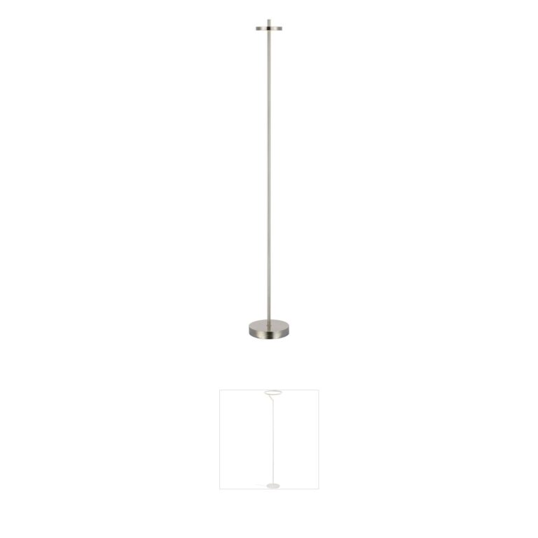 Visual Comfort Signature Collection Kelly Wearstler Sene Rechargeable LED Floor Lamp in Museum Nickel