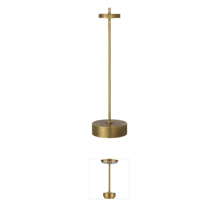 Visual Comfort Signature Collection Kelly Wearstler Sene Rechargeable Museum Brass Table Lamp