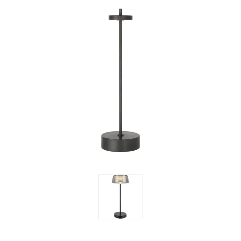 Visual Comfort Signature Collection Kelly Wearstler Sene Museum Bronze Rechargeable LED Table Lamp