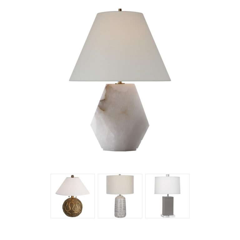Visual Comfort Signature Collection Thomas O'Brien Anthenee Alabaster Table Lamp