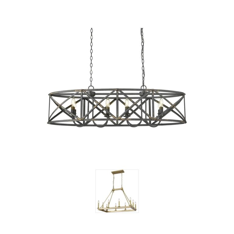 Golden Lighting Alcott 8-Light Linear Island Light