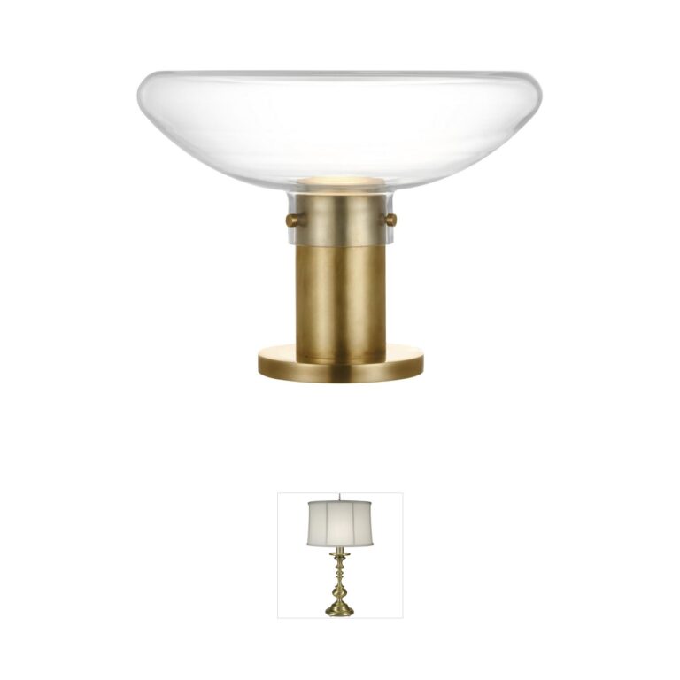 Visual Comfort Modern Collection Avroko Morgan Brass and Clear Glass Table Lamp