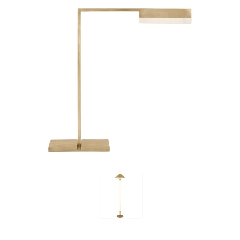 Visual Comfort Modern Kelly by Kelly Wearstler Linea Alabaster LED Table Lamp