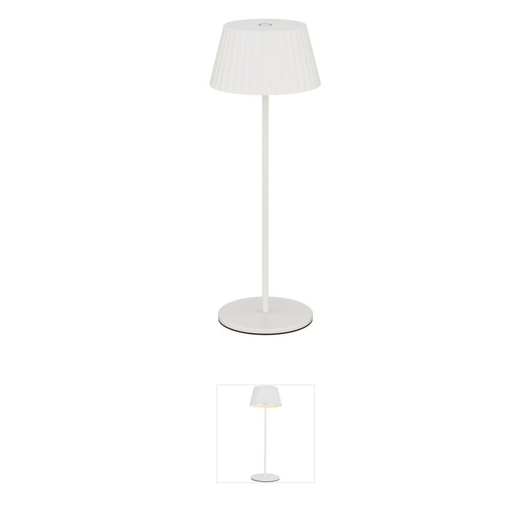 WAC Lighting Pleat Aluminum Rechargeable LED Table Lamp